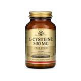 Solgar L-Cysteine 500 mg 90 vegetable capsules front bottle label