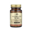 Solgar Vitamin B6 50 mg Tablets 100 count front bottle with gluten free and vegan label callouts