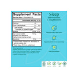Charlotte's Web Raspberry 10mg Sleep Gummies supplement facts panel with serving size and ingredients