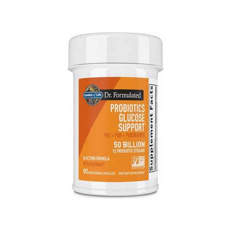Garden of Life Dr. Formulated Probiotics Glucose Support 60 capsule bottle front label