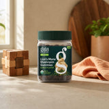 Gaia Herbs Lion's Mane Mushroom Gummies bottle in an outdoor lifestyle setting