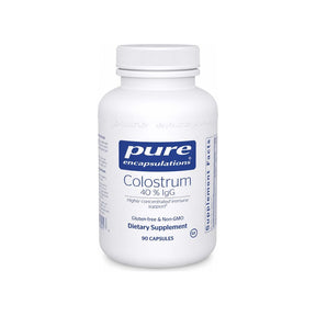 Pure Encapsulations Colostrum 40% IgG 450 mg 90 capsules front bottle
