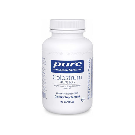 Pure Encapsulations Colostrum 40% IgG 450 mg 90 capsules front bottle