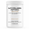 Codeage GLP-1 Collagen Peptides Powder front tub showing unflavored 10.58 oz label