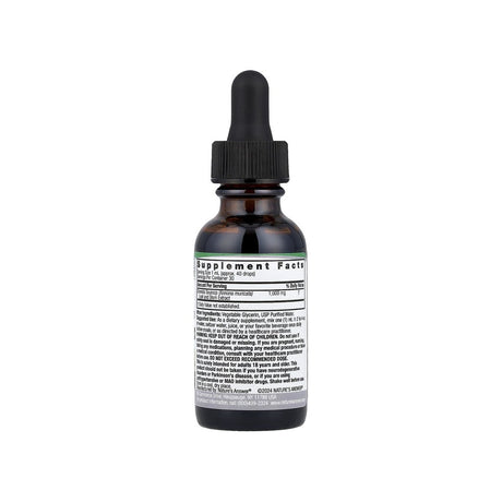 Nature's Answer Graviola Soursop Alcohol Free supplement facts panel listing ingredients and serving size