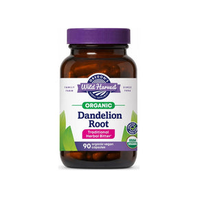 Oregon's Wild Harvest Dandelion Root 90 capsules front bottle label