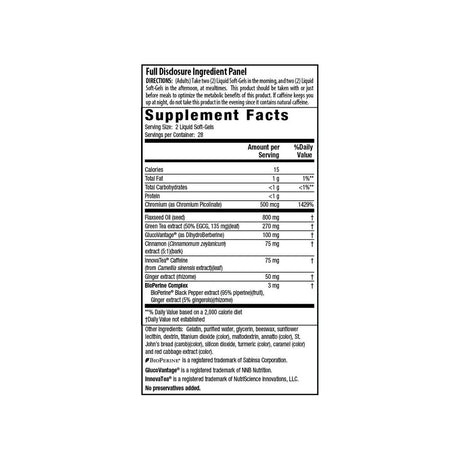 Irwin Naturals Blood Sugar Balance Berberine-Body + Fat Burner supplement facts, dosage and serving size