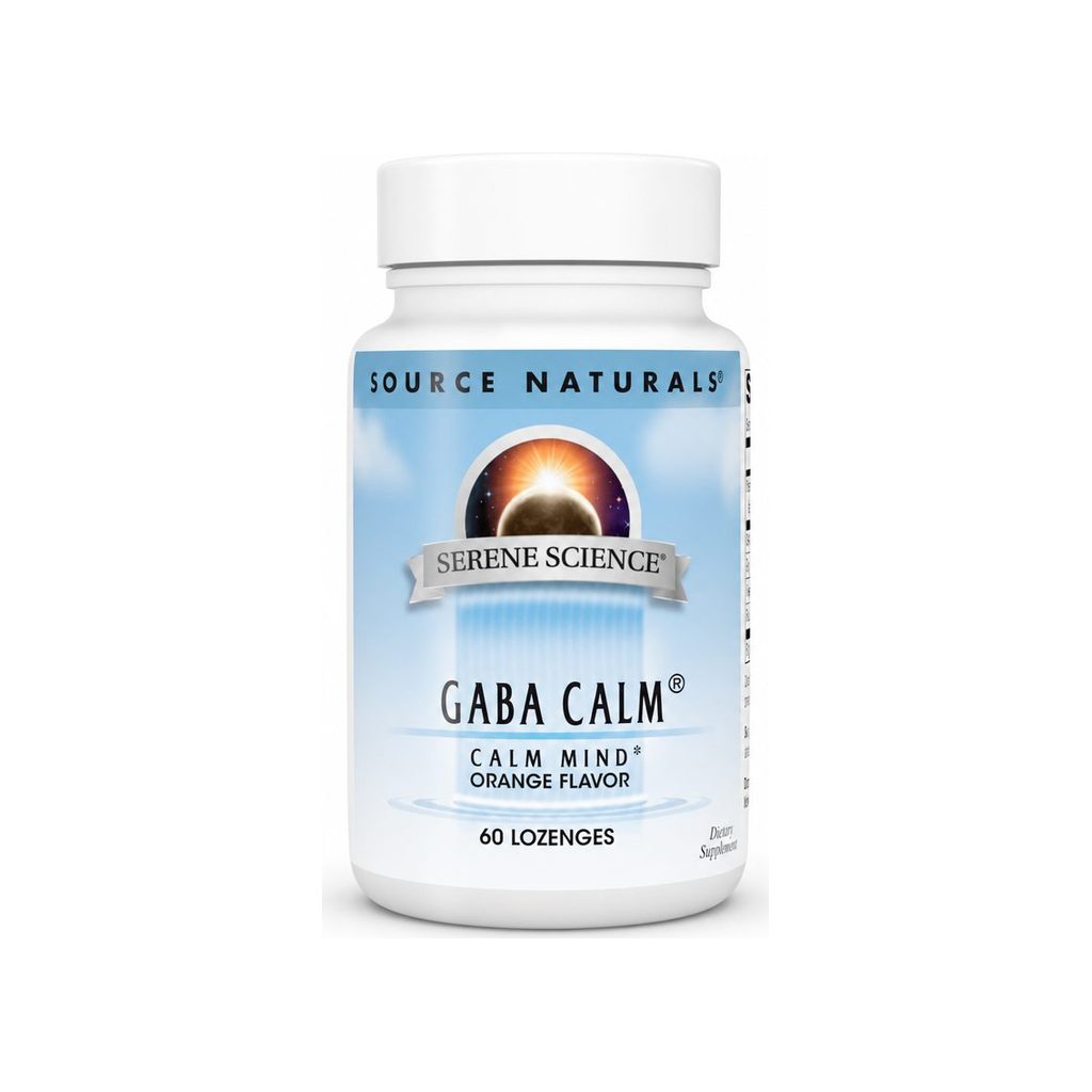 Source Naturals Serene Science GABA Calm Mind Orange 60 lozenges front bottle