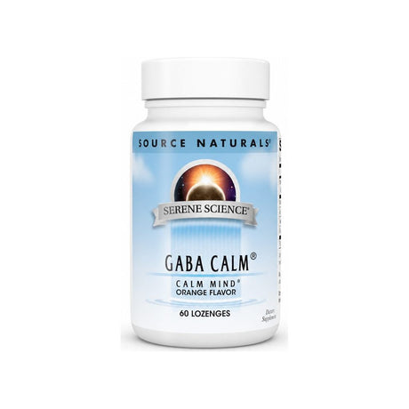 Source Naturals Serene Science GABA Calm Mind Orange 60 lozenges front bottle