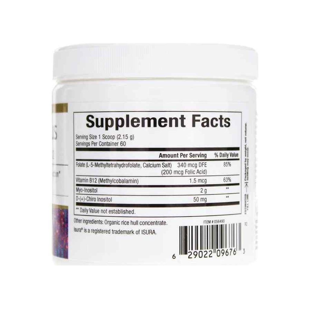 BioClinic Naturals Myo-Inositol Plus supplement facts panel listing ingredients and serving size