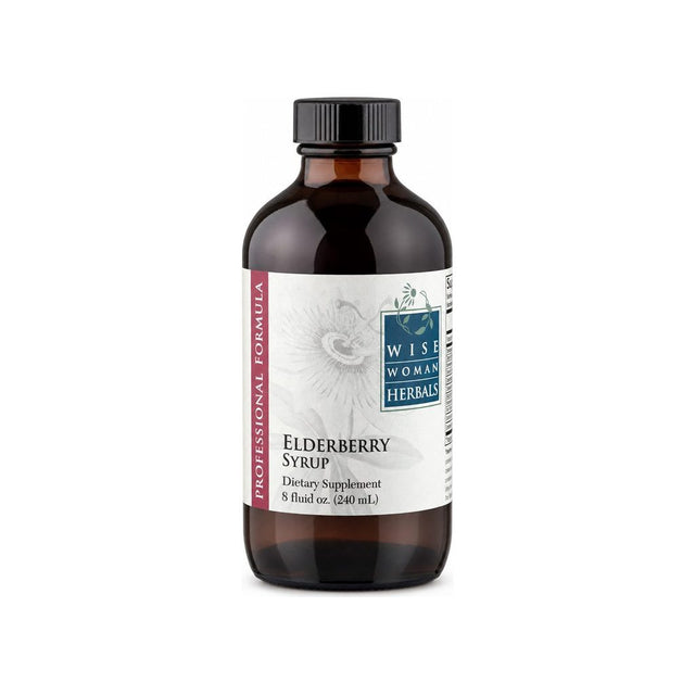 Wise Woman Herbals Elderberry Syrup 8 fl oz front bottle label