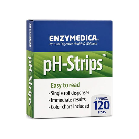 Enzymedica pH-Strips 120-test box and single roll dispenser