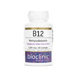 BioClinic Naturals B12 Methylcobalamin 5000mcg Lozenges front bottle with 60-lozenge label