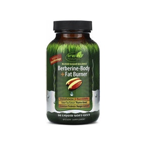Irwin Naturals Blood Sugar Balance Berberine-Body + Fat Burner 56-count bottle front