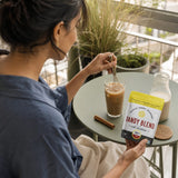 Dandy Blend Instant Herbal Beverage served as a cold latte-style drink