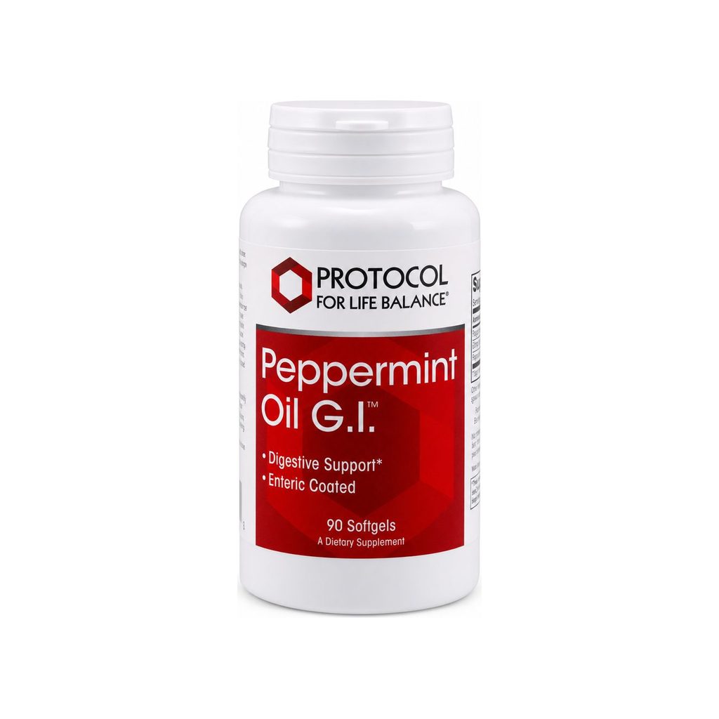 Protocol for Life Balance Peppermint Oil G.I. 90 softgels front bottle