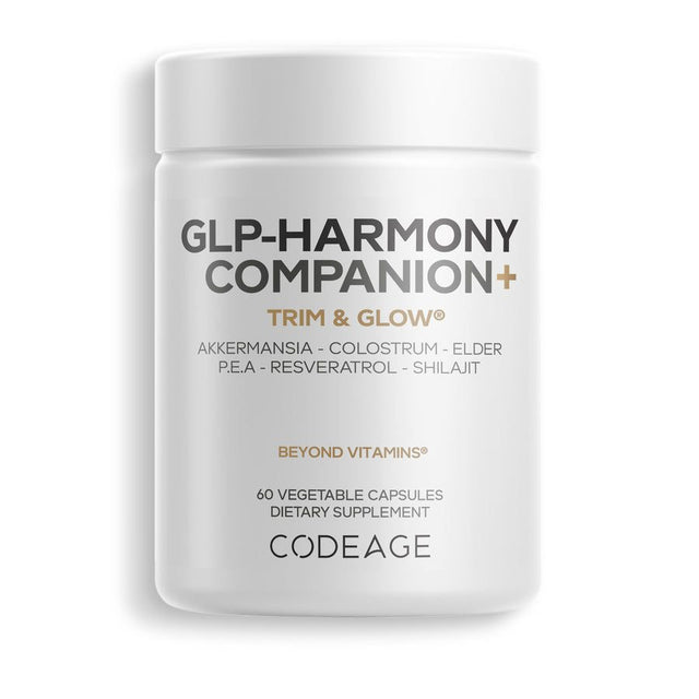Codeage GLP-Harmony Companion+ supplement bottle with 60 vegetable capsules