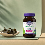 Oregon's Wild Harvest Kelp Capsules bottle side label with supplement facts