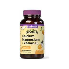 Bluebonnet EarthSweet Calcium Magnesium Vitamin D3 Orange Vanilla 90 tablets bottle
