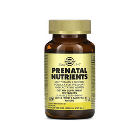 Solgar Prenatal Nutrients Tablets 120-tablet bottle front label