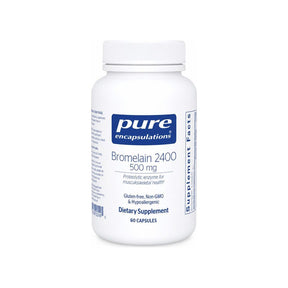 Pure Encapsulations Bromelain 2400 500 mg 60 capsules front bottle label