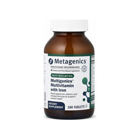 Metagenics Multigenics with Iron 180 tablets front bottle label