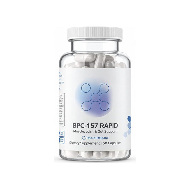 InfiniWell BPC-157 Rapid 250 mcg bottle, 60 rapid-release capsules