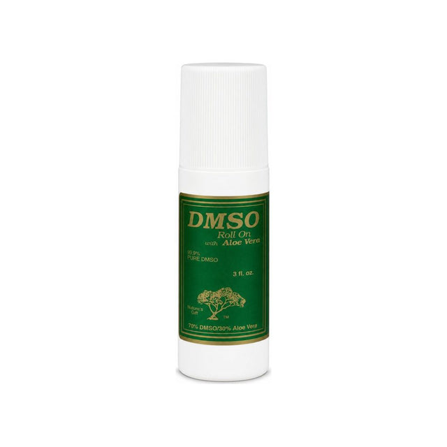 Nature's Gift DMSO 70% Roll-On with Aloe 3 fl oz bottle front label