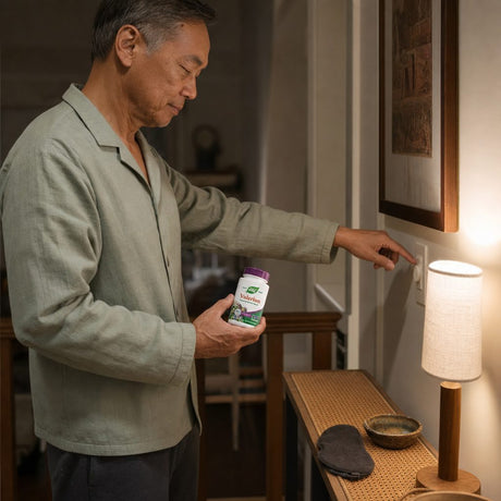 Nature's Way Valerian product packaging showing sleep support callouts