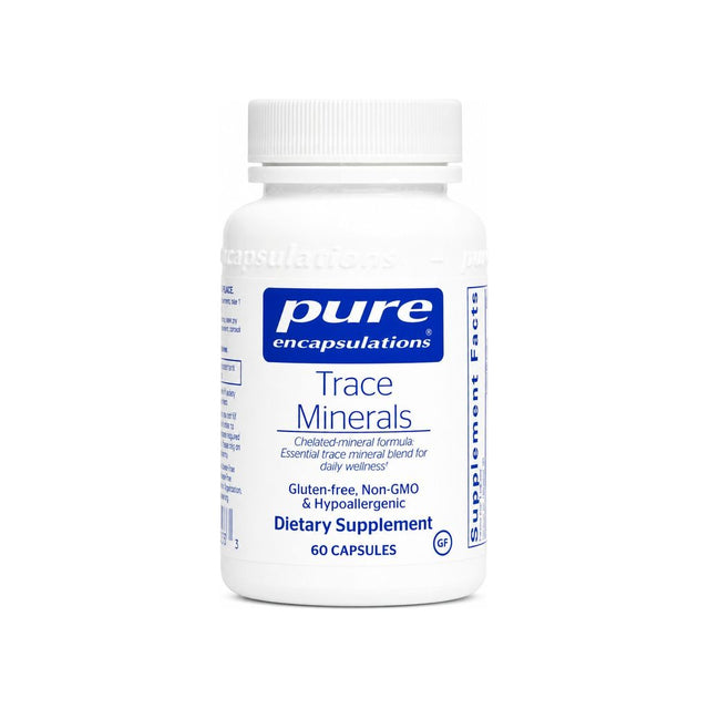 Pure Encapsulations Trace Minerals 60 Capsules front bottle label