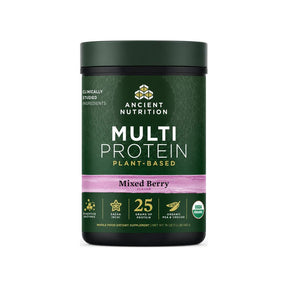 Ancient Nutrition Mixed Berry plant powder 15 serving front tub