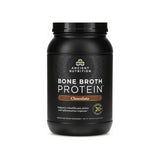 Ancient Nutrition Bone Broth Protein Chocolate tub front label, 35.6 oz