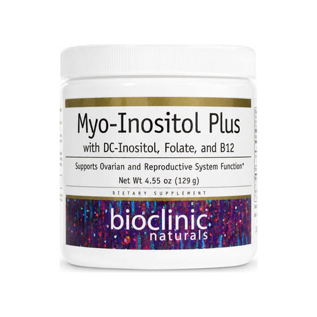 BioClinic Naturals Myo-Inositol Plus 129 g front bottle with product label