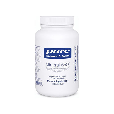 Pure Encapsulations Mineral 650 180 capsules bottle front label