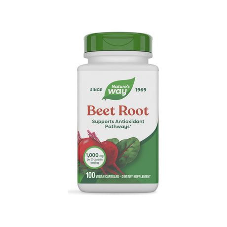Nature's Way Beet Root Capsules 100-count bottle front label