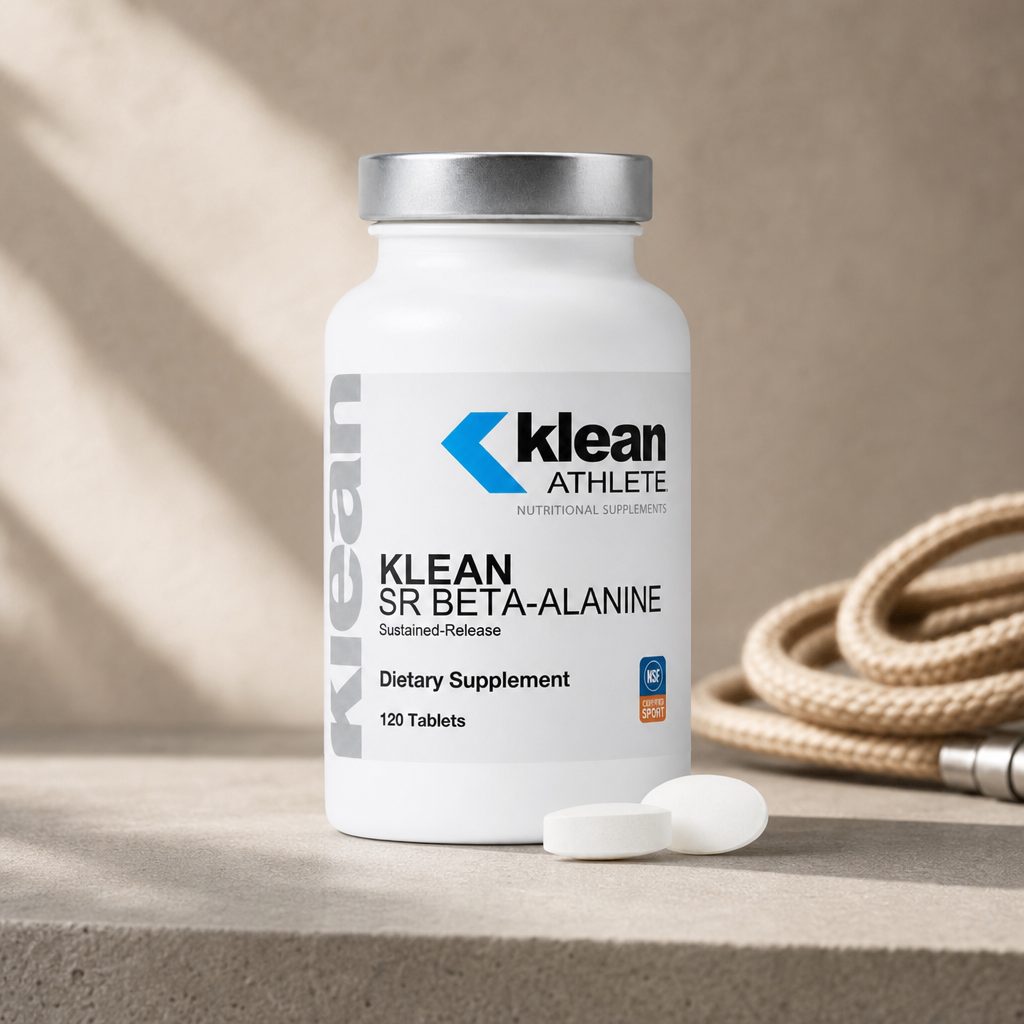 Klean Athlete SR Beta-Alanine 120 Tablets side bottle label with product details