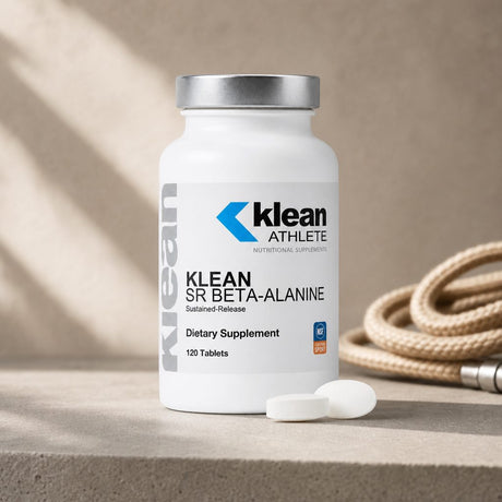 Klean Athlete SR Beta-Alanine 120 Tablets side bottle label with product details