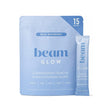 Beam Glow Blue Raspberry women's drink mix box with 15 single-serving sticks