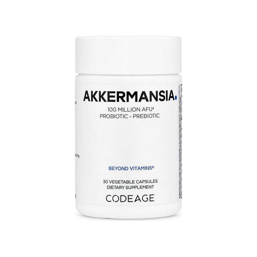 Codeage Akkermansia Capsules 30 count bottle front label