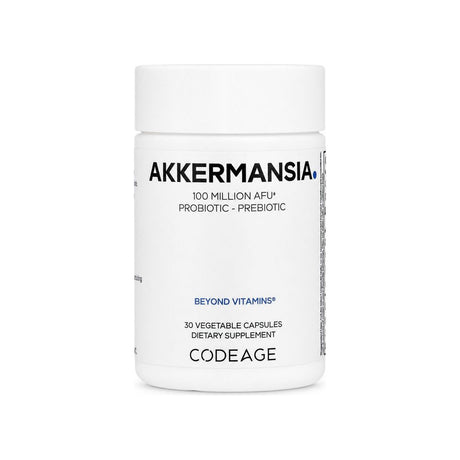 Codeage Akkermansia Capsules 30 count bottle front label