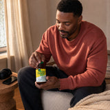 MegaFood Adrenal Strength 60 Tablets bottle with tablets and stress support callouts