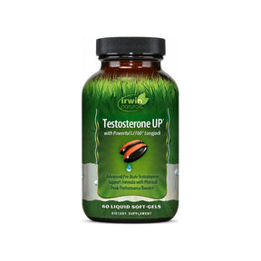 Irwin Naturals Testosterone UP 60 liquid softgels bottle front packshot