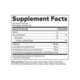 +PlusHLTH Peace Gummies supplement facts panel listing ingredients, dosage, and serving size