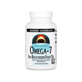 Source Naturals Omega-7 Sea Buckthorn Fruit Oil 120 Vegi Softgels front label
