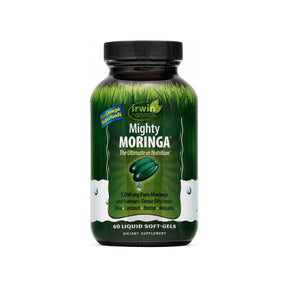 Irwin Naturals Mighty Moringa 60 liquid softgels bottle front view