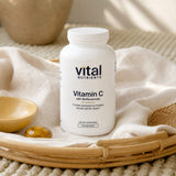 Vital Nutrients Vitamin C with Bioflavonoids bottle angled with 220 capsule count visible