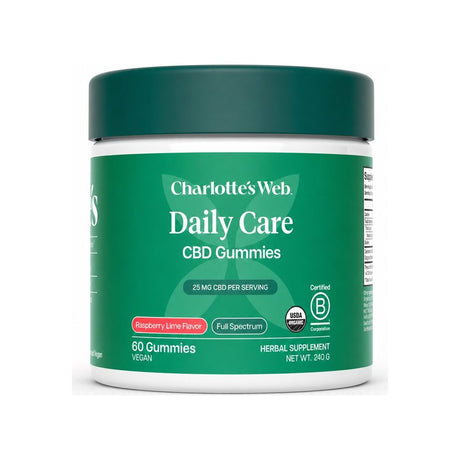 Charlotte's Web Daily Wellness CBD Gummies 25mg front packshot showing brand label and size