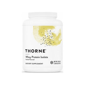 Thorne Research Whey Protein Isolate Vanilla 29.5 oz front canister
