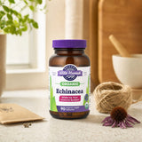 Oregon's Wild Harvest Echinacea 90 capsules bottle with capsules on a kitchen counter