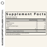 Codeage GLP-1 Collagen Peptides Powder supplement facts panel: 35 calories, 9g protein, 55mg sodium, NEXTIDA GC 10g per scoop
